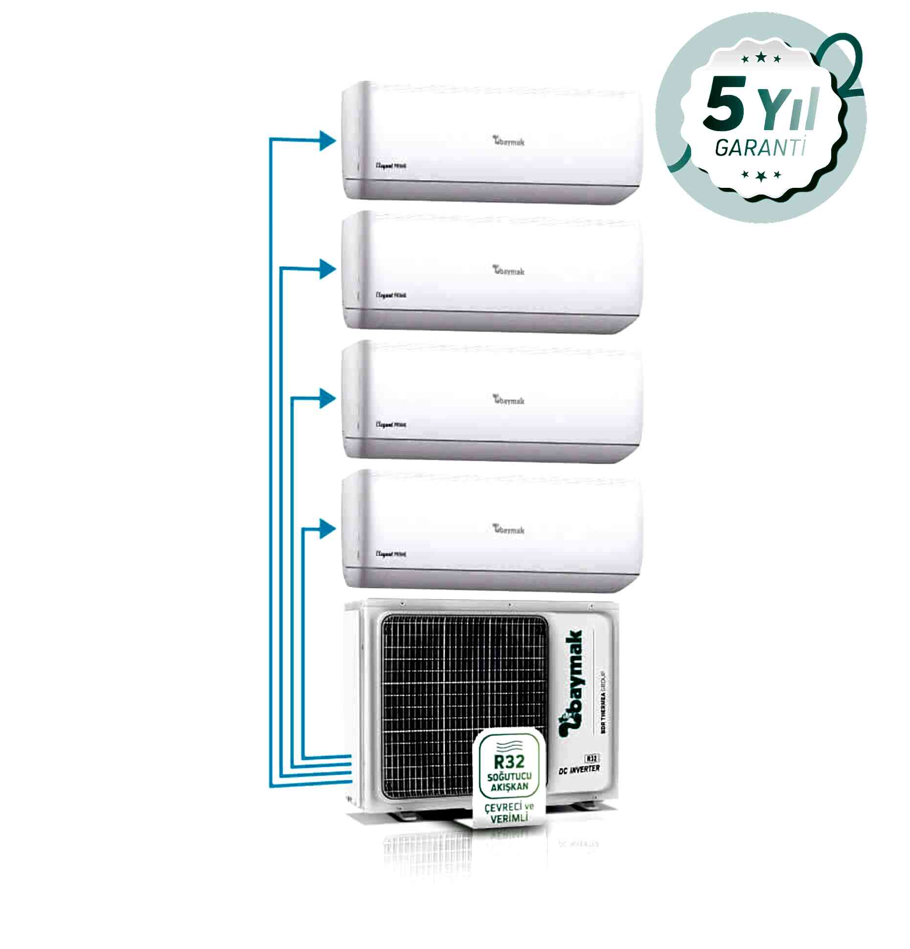 ELEGANT PRIME MULTI DUVAR TİPİ SPLIT KLİMA 1X4