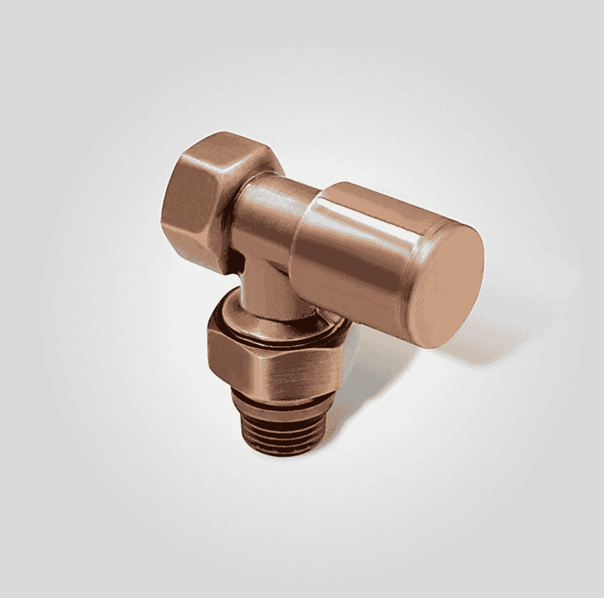 1/2 Bakır Eskitme Köşe Radyatör Vanası