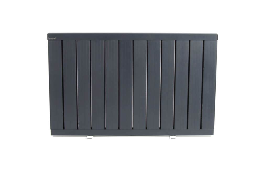 Termorad Aleos 7015 TEX 60×98 Alüminyum Panel Radyatör – Dokulu Mat Koyu Gri Modern Tasarım