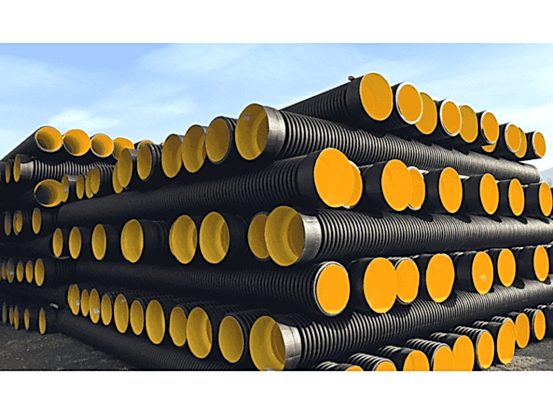 1000 mm SN4 Mavi Koruge Drenaj ve Atık Su Borusu