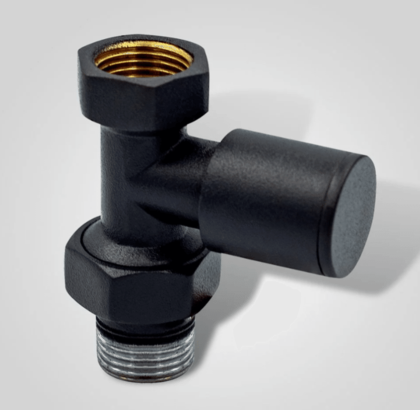 Antrasit Düz Radyatör Vanası 